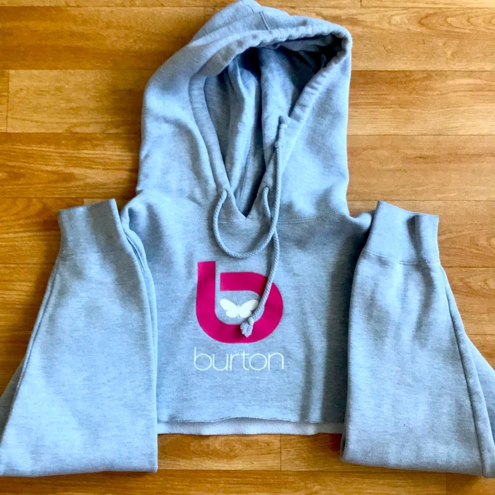 Gray Cropped Hoddie